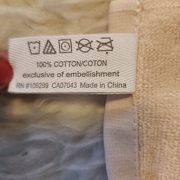 Pink PEACE Hand Towel Metallic Copper Lettering Deborah Connolly Kitchen Bath - Picture 6 of 6